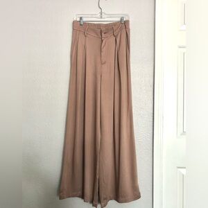 NWOT High-Rise Wide Leg Dress Pants in Tan